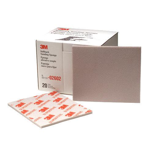 3m softback superfine wet dry sandpaper 4.5" x 5.5" sanding sponge pad 20pk 2602