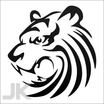 Decal stickers lion lions angry attack jungle wild cat open mouth 0502 ag9z4