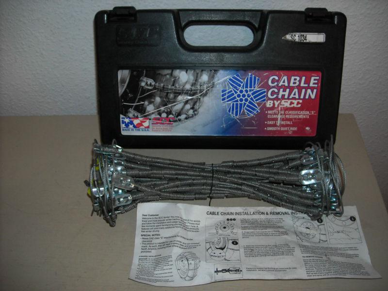 Scc cable tire snow chains, sc1034 - never used