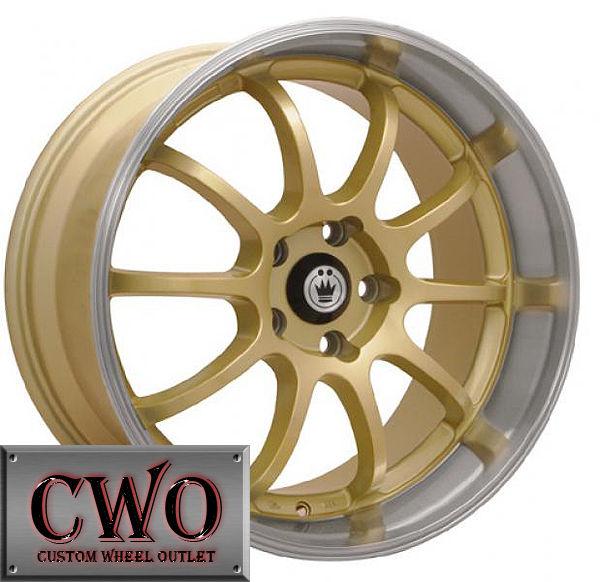 15 gold konig lightning wheels rims 4x100 4 lug civic mini g5  cobalt xb integra