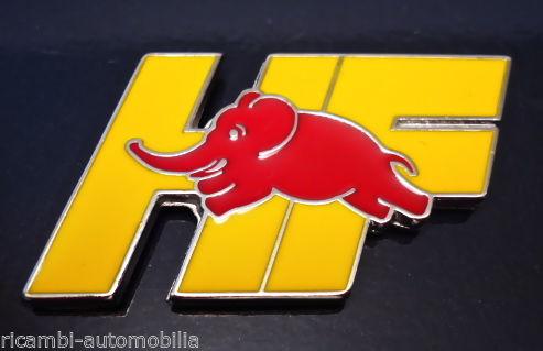 Lancia delta integrale metal hf emblem selfadhesive - new