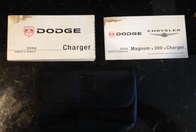 08-2008 dodge charger owner's manual, warranty on magnum,300 & charger with case