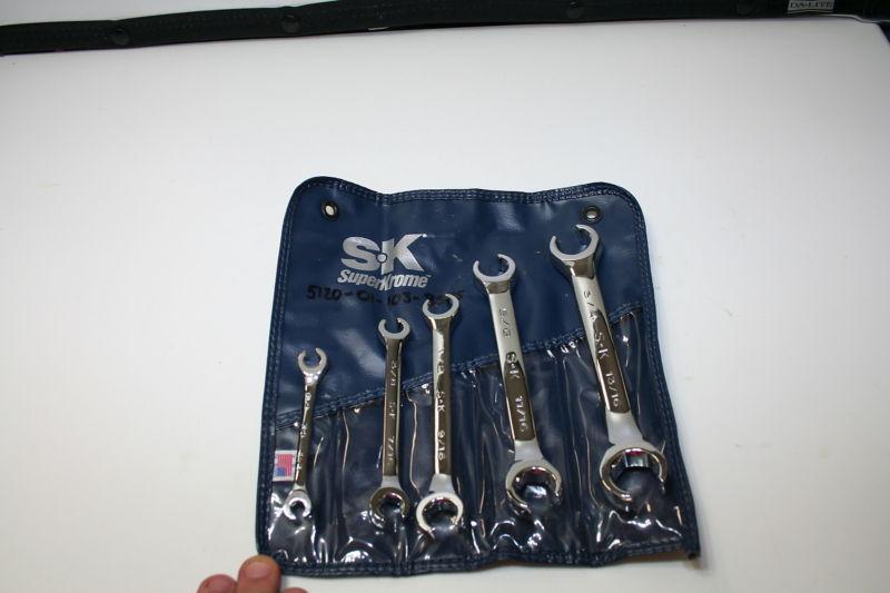 Sk flare nut standard line wrench set 381 in pouch showing little or no use