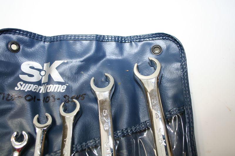 SK flare nut Standard Line wrench set 381 in pouch showing little or no use, US $49.99, image 2