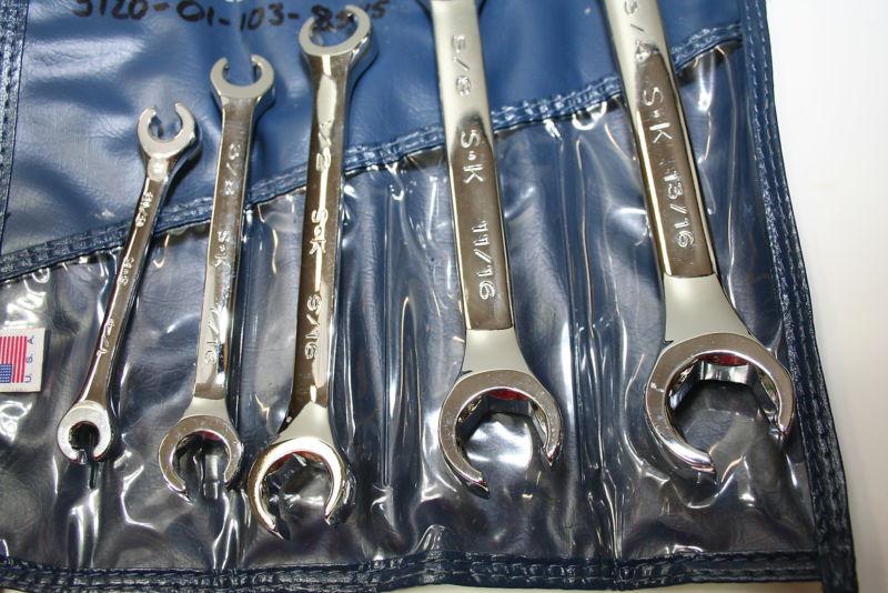 SK flare nut Standard Line wrench set 381 in pouch showing little or no use, US $49.99, image 3