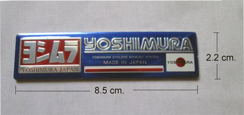  yoshimura japan exhaust aluminium plate emblem sticker blue