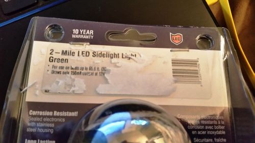 Attwood green 3500 series led boat side light stainless steel housing- green