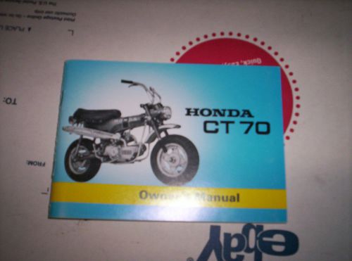 Honda ct70-ct70k0 owners manual 1969-1971 models