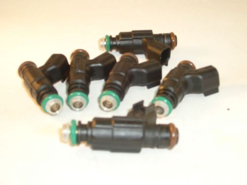 Ford mustang 2005-2010 4.0l v-6  set of  6 40lbs  fuel injectors with new clips
