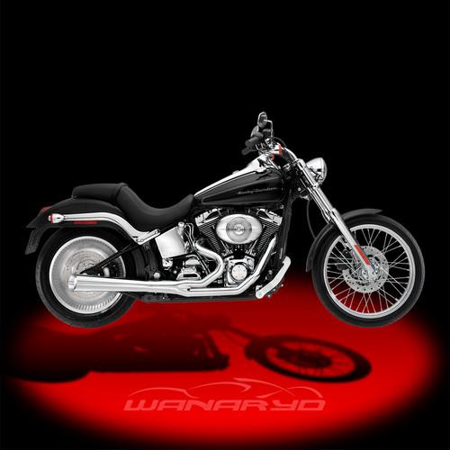 Supermeg 2-into-1 exhaust systems,chrome for 1990-2006 harley softail/dyna