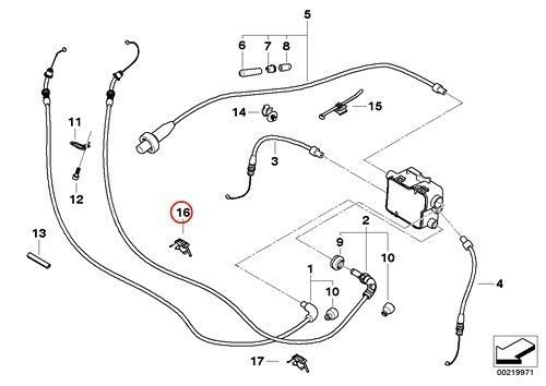 Bmw genuine motorcycle brake bowden cables two-place wire holder k25 k255 k26 k2