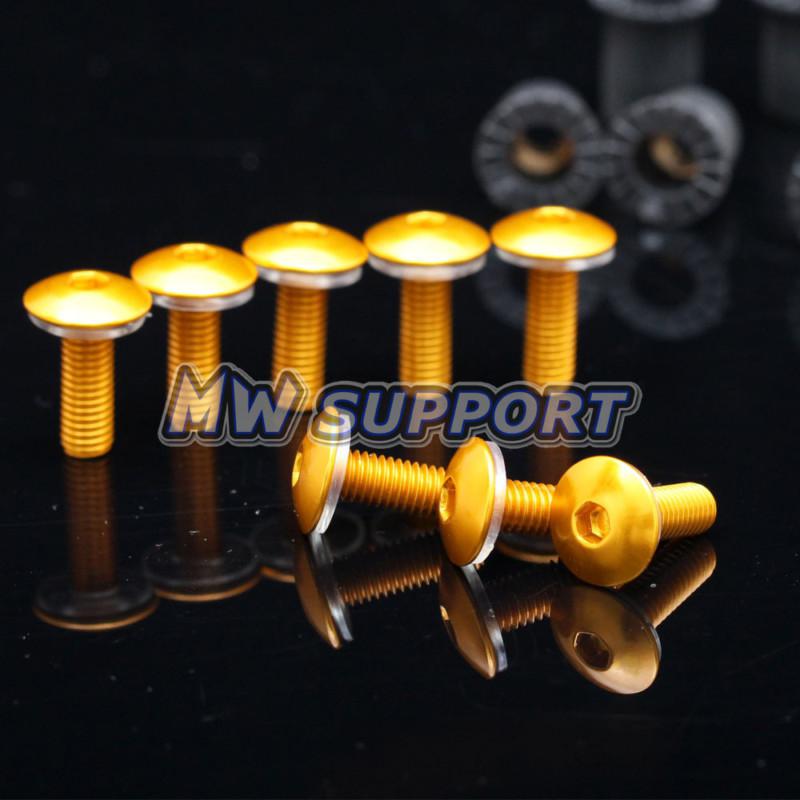 Gold windscreen fairing bolts wellnut gsx r 600 750 sv 650 1000 1300 r hayabusa 