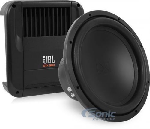 Jbl + nvx amplified bass bundle: 600w rms 12" subwoofer w/ monoblock amplifier