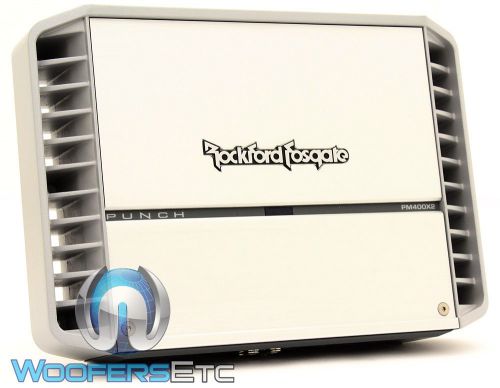 Rockford fosgate pm400x2 800w max marine boat subwoofers speakers amplifier new