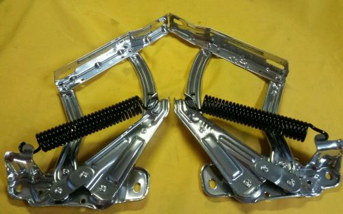 1964-67 gto hood hinges olds cutlass 442 powdercoated chrome oem