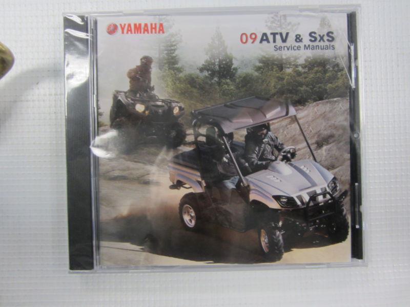 Yamaha atv & sxs service manuals cd 2009 new