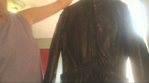 Women's hot leathers motorcycle jacket size m  zip out liner