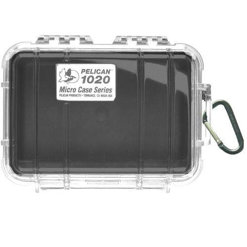 Pelican 1020 micro case w/clear lid - black