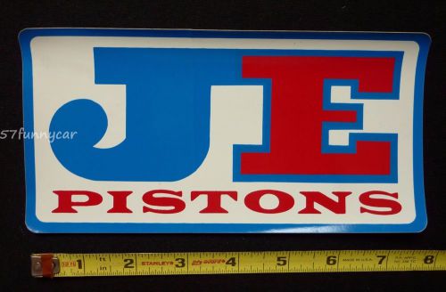 Je pistons 7 3/4" x 4" decal sticker~original vintage~nhra drag racing off road