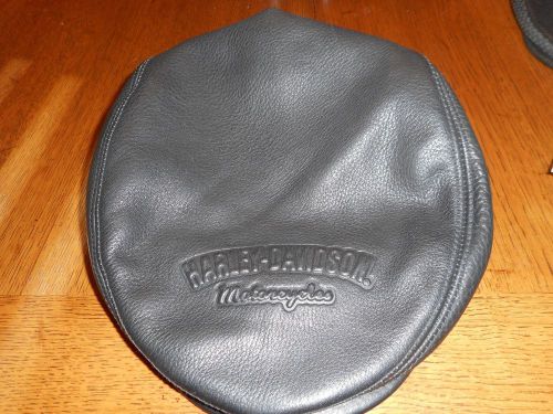 Men's harley-davidson black leather embossed nostalgic ivy newsboy cap m usa