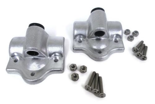 New aluminum boat oar lock sockets duck fishing jon boat round gunwale + ss kit
