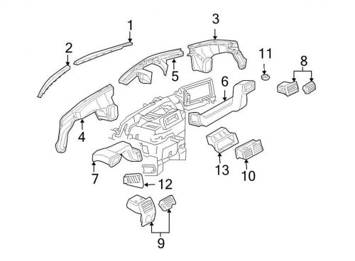 Chrysler oem  dashboard air vent 1br58xzaaa image 10