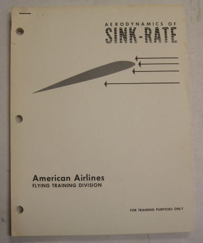 1969 aerodynamics of the sink rate-original major airline
