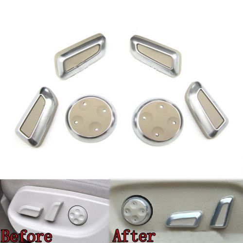 6x beige seat adjustment switch button cover trim  for q5 a4 b8 a3 a6 tiguan cc