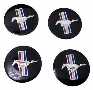 Ford mustang running horse &amp; tri-bar cobra snake wheel center cap decals emblems