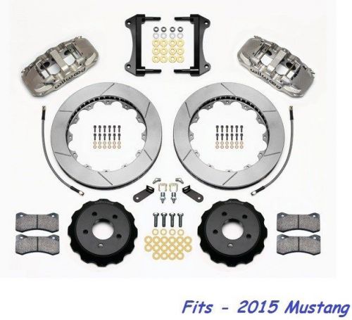 Wilwood aero6 front big brake kit fits 2015 ford mustang,15&#034; rotors - with lines