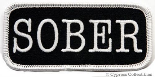 Sober embroidered iron-on patch 12-step recovery biker sobriety emblem