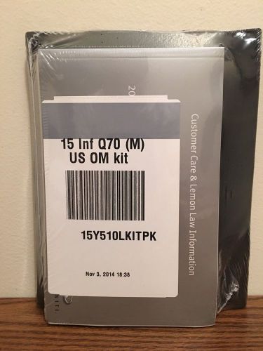 2015 infiniti q70 owner&#039;s manual kit u.s. oem