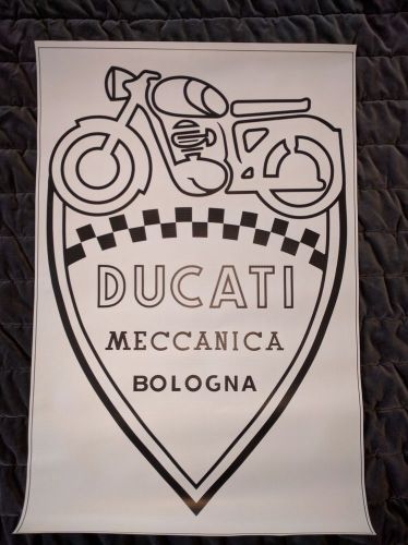 Ducati meccanica b&amp;w banner 20"1/4 x 35"