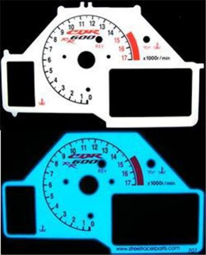 Honda cbr 600 rr 2003 2004 2005 2006 white face glow gauge 600rr custom mph kmh