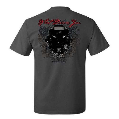 Mercury marine outboards racing what drives you tee - smoke grey xxx-large