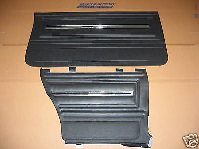 66 chevelle coupe front &amp; rear door panels set black