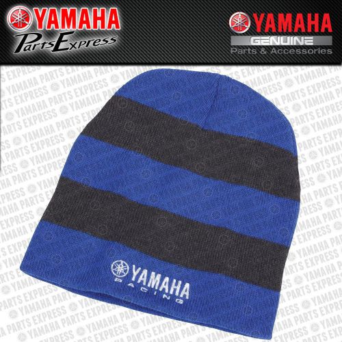 New genuine yamaha racing winter striped beanie yz yfz r1 r6 ttr crp-14hyr-bl-ns