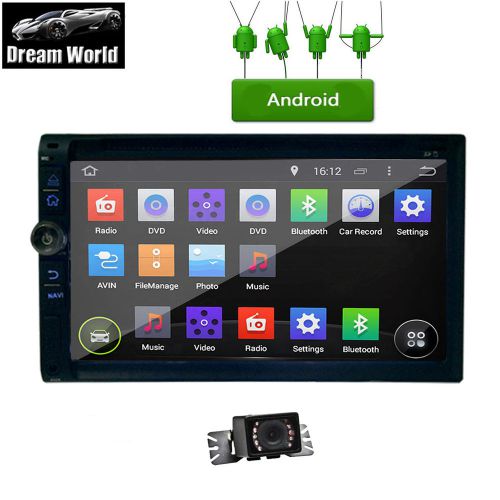 7" hd universal android4.4 car stereo gps navi headunit 2din bt usb wifi +camera