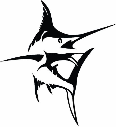 Marlin fish custom boat decal