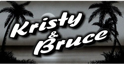 Personalized monogrammed custom license plate auto car tag palm tree beach ocean