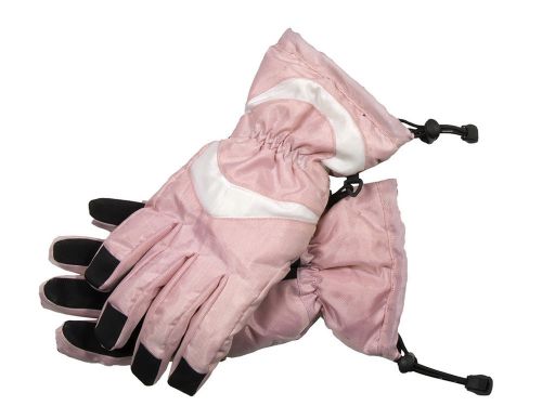 Nylon woman's large winter gloves - pink