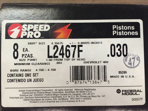 Chevy 400 pistons .030" o/s set of 8 forged speed pro