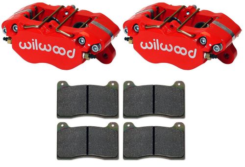Wilwood dynapro red brake calipers &amp; pads,0.81&#034;,1&#034;,racing,drag,road,street rod