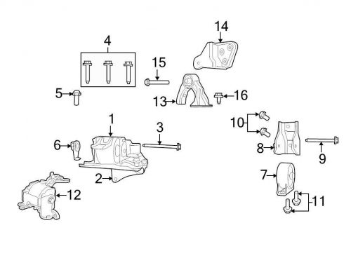 Chrysler oem dodge engine mount 68032586af image 13