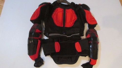 Fox racing launch suit blk/red >>mx atv downhill mountain bike chest protector