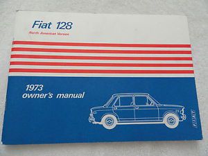 1973 fiat 128  owners manual