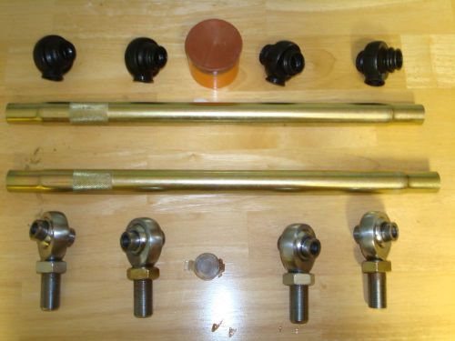 Adjustable rear control arms links, mini cooper w/boots.  unassembled
