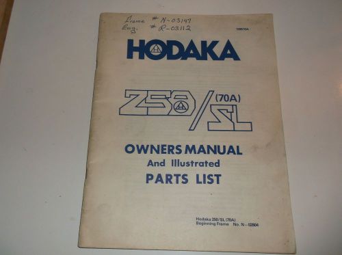 Hodaka 250 /sl owners manuel