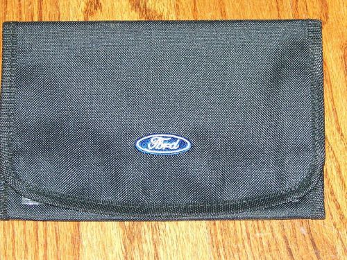 Ford canvas pouch 6" x 9" can hold manual title insurance registration pens etc