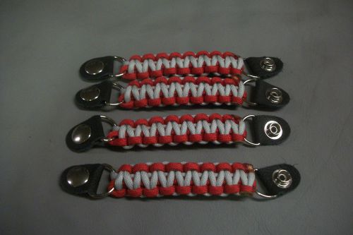 Vest extenders paracord  light weight red &amp; gray!!!! set of 4. by stitch